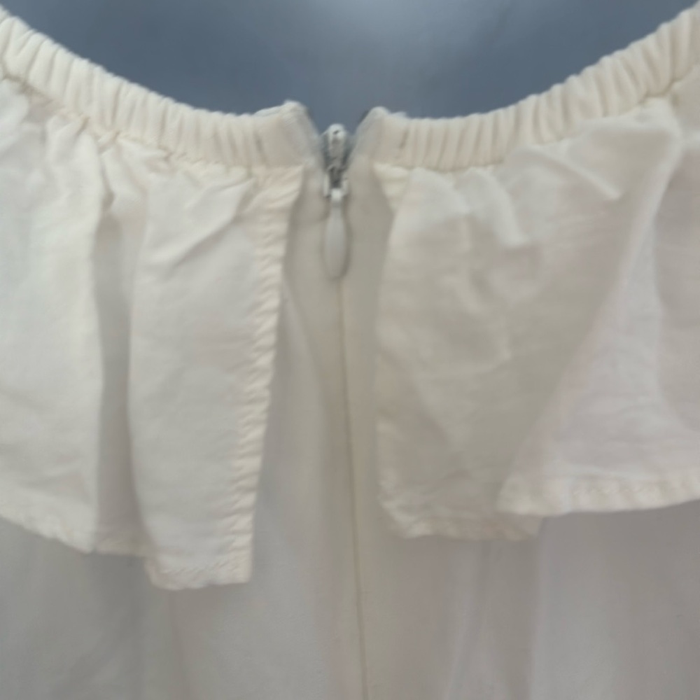 Pink Lily Cream Maxi Dress with Ruffled Tiered Design Size M/Medium - Picture 11 of 13